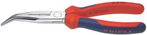 Szczypce tnące wydłużone (typu „bociani dziób), chromowane, wygięte, z rękojeściami wielokomponentowymi 200mm KNIPEX