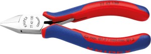 Szczypce tnące boczne dla elektroników, główka okrągła z małym skosem 115mm KNIPEX