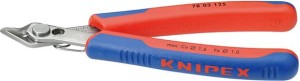 Szczypce tnące boczne dla elektroników Super Knips, kształt 0, 140mm KNIPEX