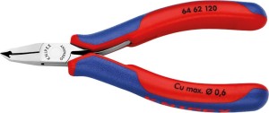 Szczypce tnące czołowe kątowe dla elektroników ,z miniostrzem 120mm KNIPEX