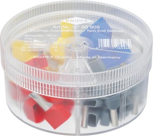 Asortyment tulejek kablowych Twin 4-16qmm KNIPEX