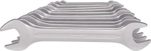 Zestaw kluczy płaskich dwustronnych DIN3110 6-32mm, 12-częściowy FORMAT