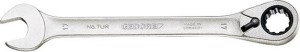 Klucz płaski z grzechotką pierścieniową, przełączalną, 10mm GEDORE