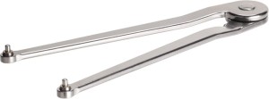 Klucz do nakrętek z otworami czołowymi, nastawny,stal nierdz. 11-60mm/4mm z czopem AMF