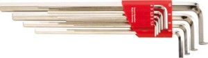 Uchwyt do kluczy trzpieniowych, kątowych, długich 1,5-10x mm, zestaw 9-częściowy FORMAT
