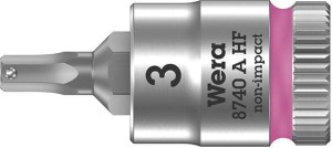 Nasadka wkrętakowa 1/4 do śrub z łbem z gniazdem 6-kąt.z funkcją przytrzymywania, 3x28mm Wera