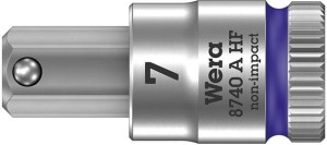 Nasadka wkrętakowa 1/4 do śrub z łbem z gniazdem 6-kąt.z funkcją przytrzymywania, 7x28mm Wera