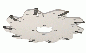 GM D125-3DG-32K-Slitting cutters carrying self-clamped inserts. When used with GIM or GIMY single ended inserts, cutting depth is not limited. GIP and GIF double-ended inserts can be used for DOC less than 12mm, GIPA inserts for aluminum.