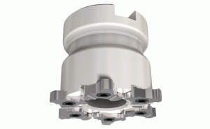 TRIB 63-22SM 8Z-Grooving shell mills with triple-edged precision ground inserts.
