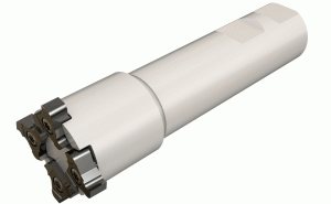 TRIB 40-1.000W 4Z-Slitting shanks carrying triple-edged precision ground inserts.