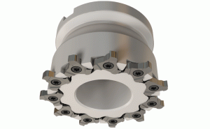 TRIB 2.5-.75SM 8Z-Grooving shell mills with triple-edged precision ground inserts.