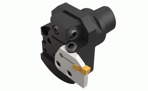 C5 MAHPD-Perpendicular holders with CAMFIX (ISO 26623-1 standard) exchangeable tapered shanks, carrying MODULAR-GRIP adapters for parting, grooving, turning and facing.