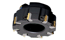 F90 D080-27-90° face mills carrying TPKN/R inserts.