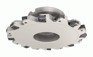 FDN D125-10-32-LN12-Full slot cutters carrying LNET 12 tangentially mounted inserts. A very effective solution for parting quality parts such as bearing caps at high cutting speeds (TANGSLOT).