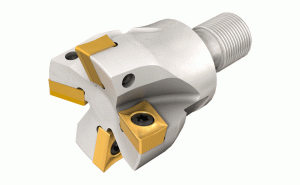 PLX D40-M16-12-Side plungers with FLEXFIT threaded adaptation carrying XCMT 120408TR inserts.