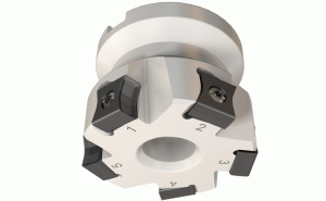 F90LN D2.50-06-1.00-R-N11-90° face mills carrying LN..1106... tangentially clamped inserts.