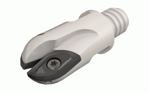 BCM D.75-MMT12-DROPMILL, Ball nose endmills with MULTI-MASTER threaded adaptation that mount tangent straight edge inserts. Used for semi finishing and finishing at high feed rates. Its unique design provides a fully effective cutter - two cutting edges.
