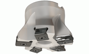 HTP D2.50-05-.75-R-LN16-TANGPLUNGE, Shell mill plungers carrying tangentially clamped inserts with 4 cutting edges. .55" side plunging capacity and .118" maximum face milling DOC. Provide excellent side wall surface finish and a flat bottom.