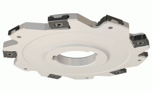 SDN D125-04-32-LN08-Disk type grooving and slitting cutters carrying tangentially clamped inserts with 4 cutting edges.