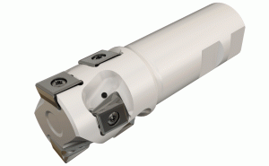 T490 LNKD2.0-23-4-W150-13-Extended flute endmills carrying T490 LNMT/HT 1306... tangentially clamped inserts.