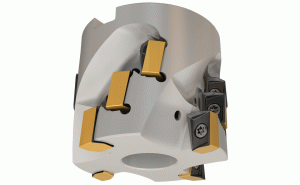 H490 SM D080-48-4-32-17C-Extended flute shell mills carrying H490 ANKX 17.. double-sided rectangular inserts with 4 helical cutting edges (HELIDO 490 LINE).