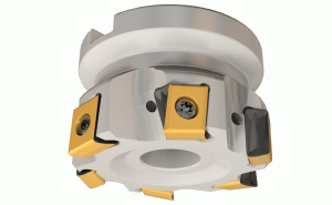 T490 FLN D080-7-25.4-R-13-HELITANG T490 Line, 90° face mills carrying T490 LNMT/LNHT 13... tangentially clamped inserts with 4 helical 13mm long cutting edges.