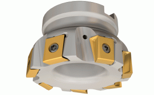 T490 FLN D100-08-32-16-HELITANG T490 Line, 90° face mills carrying T490 LNMT 16... tangentially clamped inserts with 4 helical 16mm long cutting edges.