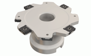 FDN D080-05-22-LN08-Full slot cutters carrying LNET 08 tangentially mounted inserts. A very effective solution for parting quality parts such as bearing caps at high cutting speeds.