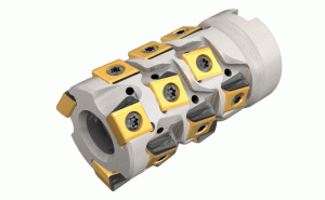 T490 SM-D1.50-2-3-.75-11-Extended flute shell mills carrying T490 LN#T 11... tangentially clamped inserts.