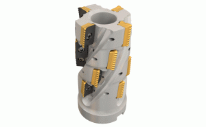 P290 SM D1.5-4-1.9-.75-12-Extended flute shell mills carrying .472 and .708" long edged inserts.