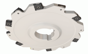 SDN D5.00-.187-10-LN08-Disk type grooving and slitting cutters carrying tangentially clamped inserts with 4 cutting edges.