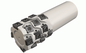 T490 LNK-D50-51-4-C40-11-Extended flute endmills carrying T490 LN#T 11... tangentially clamped inserts.
