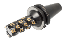 T490LNK-D50-105-3-BT50-13-Extended flute endmills with BT MAS-403 tapered shanks carrying T490 LNMT/LNHT 13... tangentially clamped inserts with 4 helical, 13 mm long cutting edges (HELITANG T490 Line).