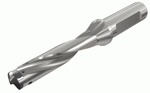 DCM 0453-226-063A-5D-Drill body with exchangeable heads, internal coolant holes and one flat shank. Drilling depth: 5xD