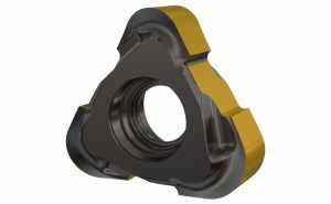 TR6 TNCU 100410 IC830-Double-sided inserts with six round cutting edges, available in 0.5 up to 3.0 mm corner radii.