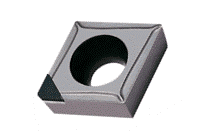 CCGW 03X102T01015-1 IB10H-80° rhombic inserts with CBN single top corner brazed tip, used for finishing forged steel.