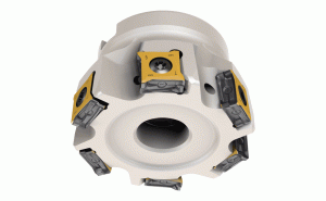 T890HT FLND50-5-22.22-R13-90° face mills carrying T890 LNHT/LNAT 1306... tangentially clamped inserts with 8 cutting edges