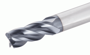 ECKI-H4R250-500C015CF-2.5 IC900-4 flute endmills with different helix (35° & 37°), chamfered cutting edges and variable pitch for chatter dampening with assorted radii. Used for high titanium removal rates. Full slot milling-up to 2XD.