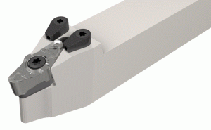 SVVNN 2525M-22-AL-JHP-Screw lock tools with channels for high-pressure coolant carrying 35° rhombic inserts.