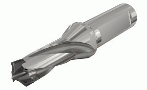 D3N 200-030-25A-1.5D-Exchangeable head 3 flute drills with internal coolant holes and one flat shank, drilling depth 1.5xD