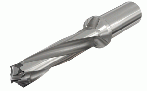 D3N 0984-492-125R-5D-Exchangeable head 3 flute drills with internal coolant holes and round shank. Drilling Depth: 5xD