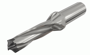 D3N 145-044-16R-3D-Exchangeable head 3 flute drills with internal coolant holes and round shank, drilling depth 3xD