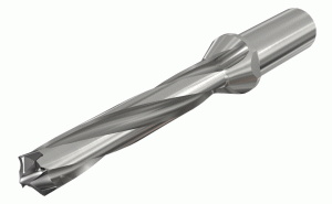 D3N 230-115-32R-5D-Exchangeable head 3 flute drills with internal coolant holes and round shank, drilling depth 5xD