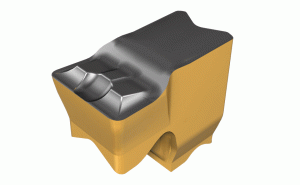 TNF 4GN-IQ IC808-Face grooving single-ended inserts for machining steel. The inserts are clamped in tangentially oriented pocket tools.