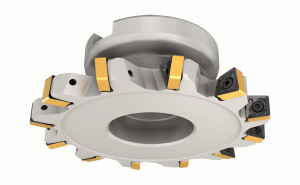 FDN D5.0-0.39-10-XN09-Full slot flange type, slotting cutters carrying XNMU 0904 square inserts with 4 right- and 4 left-hand cutting edges.