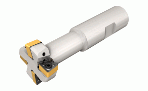 ETS D1.25-0.39-W0.62-XN09-T-SLOT endmills carrying XNMU 0904 square inserts with 4 right- and 4 left-hand cutting edges.