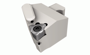 NQCH12-SWLNR-04S-JHP-Screw Lock JETCUT Modular Heads Carrying Positive Double-Sided Trigon Inserts for Swiss-Type Machines