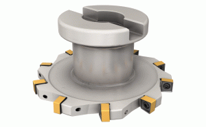 FDN D100-08-27-XN06-Full slot flange type, slotting cutters carrying XNMU 0603 square inserts with 4 right- and 4 left-hand cutting edges.