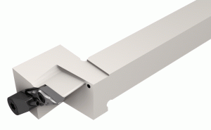 Y-SVJCR 08-2S-JHP-Y-axis screw lock JETCUT integral tools carrying 7° clearance 35° rhombic inserts for Swiss-Type machines.