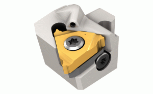NQCH16-SER-16-JHP-Screw Lock JETCUT Modular Heads which Mount ISO Laydown Threading Inserts for Swiss-Type Machines